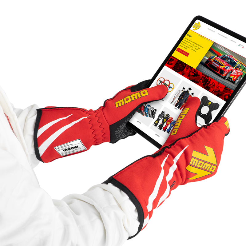 Gants Momo Corsa Pro Rouges (FIA)